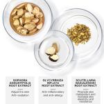 Herbal root extracts for skin benefits.