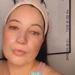 Woman with headband, timestamp on photo.