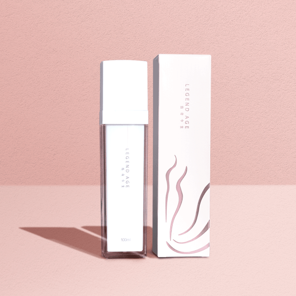 emulsion spray | triple action | super moisturizing | acne & spot removal Legend Age skincare product on pink background