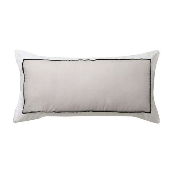Rectangular pillow with black border