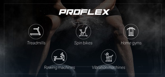 proflex treadmill bluetooth running machine small compact foldable home electric Proflex fitness equipment: treadmills, spin bikes, home gyms.
