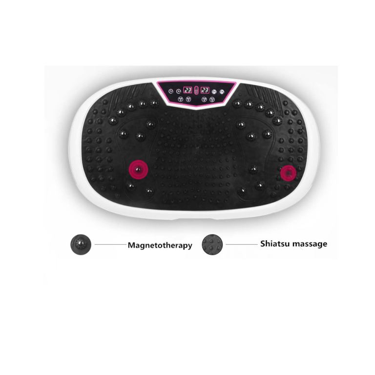 gold mini vibration platform magnet therapy vibrating machine exercise plate Foot massager with magnetotherapy and shiatsu features.