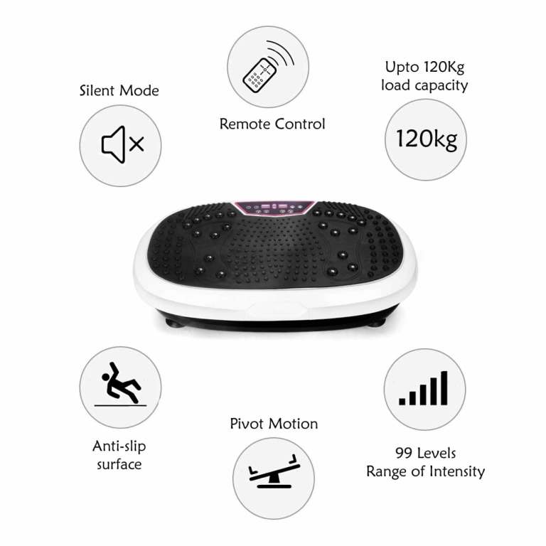 gold mini vibration platform magnet therapy vibrating machine exercise plate Vibration plate with remote, silent mode, 120kg capacity.