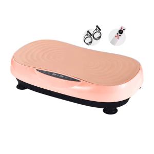 Vibration fitness plate with remote control, pink.