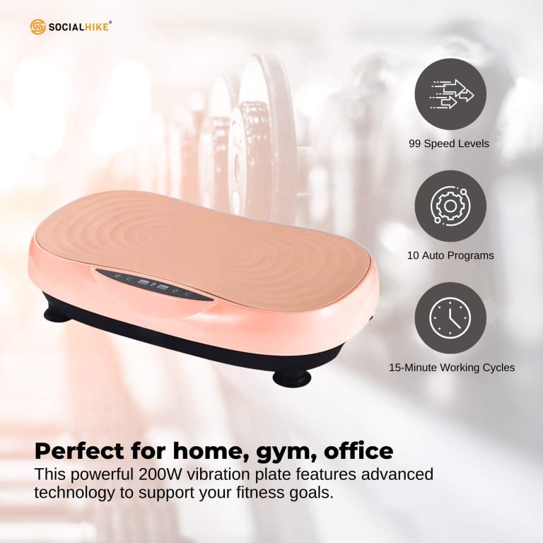 200W vibration plate with 99 speeds for fitness.