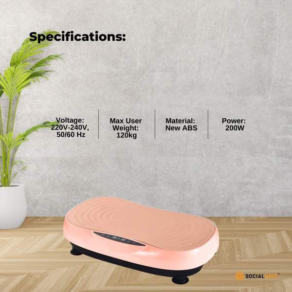Vibration platform fitness machine specifications.