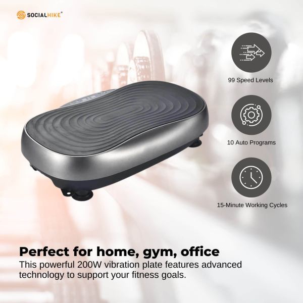 200W vibration plate with 99 speed levels, home use.