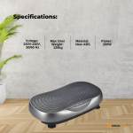 Vibration plate specifications: voltage, weight limit, material, power.