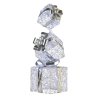 v240 112 mha516 206801 00.jpg Three decorative silver gift boxes stacked vertically.