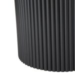 Black ribbed cylindrical surface texture design