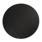 Round dark wood tabletop surface texture
