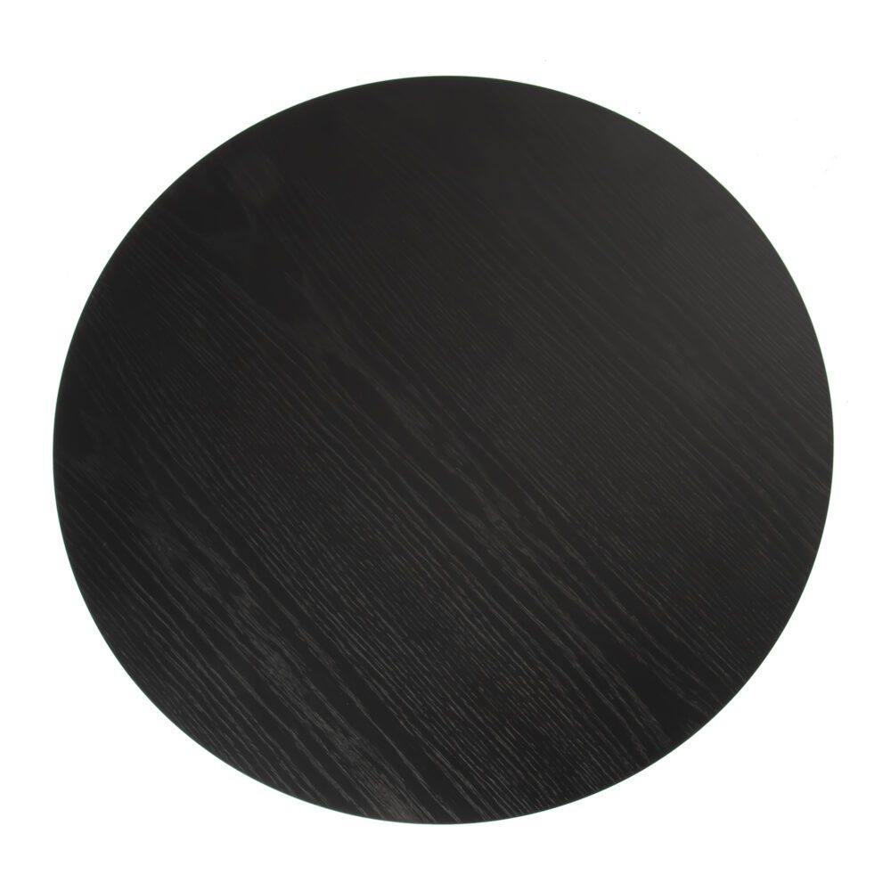 Round dark wood tabletop surface texture