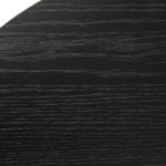 Close-up of black wood texture, abstract background.