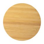 palmer coastal haven natural coffee table Round wooden board on white background.