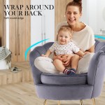 Woman with baby on a comfortable chair.
