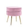 v274 ft vst 1596 pk ft vst 1596 pk 00.jpg Pink round ottoman with gold legs