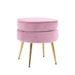 v274 ft vst 1596 pk ft vst 1596 pk 00.jpg Pink round ottoman with gold legs