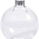 v382 bauble8cmx20 202503040845 00.jpg Clear glass Christmas ornament with silver cap.