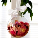 20 x glass bauble 8cm diameter round clear with silver cap table or tree centrepice personal memory theme craft gift Glass ornament filled with dried rose petals.