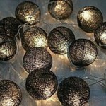 String of glowing rustic fairy lights