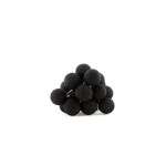 Black spherical cluster puzzle on white background.