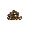 1 set of 20 led black 5cm cotton ball battery powered string lights christmas gift home wedding party bedroom decoration outdoor indoor table centrepiece String of glowing black cotton ball lights.
