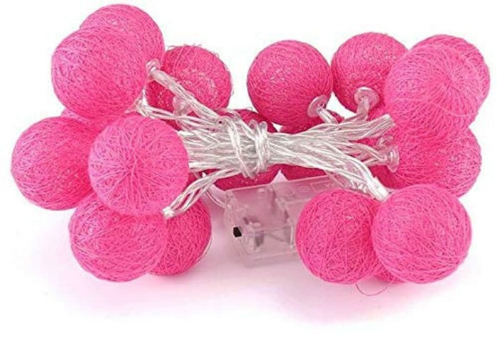 v382 hotpinkballbatt20 202504030816 00.jpg Pink string lights in a ball shape.