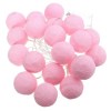 20 ball pastel pink 3m string light battery box 5cm cotton ball christmas birthday bbay girl special occasion decoration Pink cotton ball fairy lights for decoration.