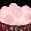 20 ball pastel pink 3m string light battery box 5cm cotton ball christmas birthday bbay girl special occasion decoration Pink glowing string lights in wicker basket