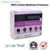 bianca comfort in cotton mattress protector king single Cotton mattress protector, quilted, 230 GSM, machine washable.