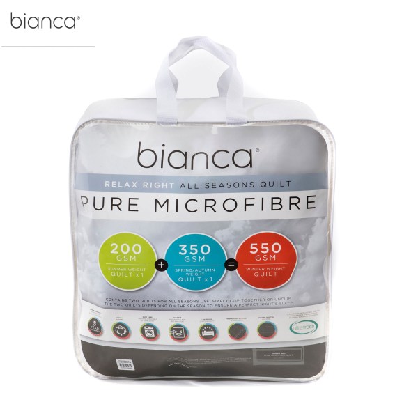 Bianca microfibre quilt for all seasons.