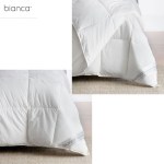Bianca white bedding set on carpeted floor