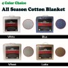 radisson all season cotton blanket latte king Four colour choices of cotton blankets: white, blue, wheat, latte.