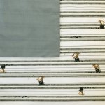 jelly bean kids logan denim quilt cover set single Striped cloth with cartoon mice pattern.