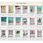 large christmas xmas hessian santa sack stocking bag reindeer children gifts bag, green express delivery Various Christmas sack designs with festive themes.