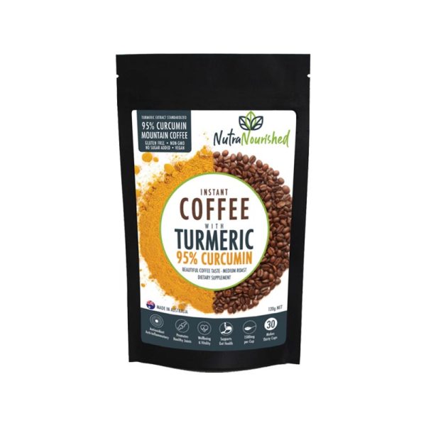Nutra Nourished turmeric instant coffee blend package