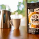 instant coffee with 95% pure organic curcumin turmeric extract powder (1,000mg) 120g Turmeric coffee pack with kettle and mug.