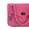 v italia by versace 1969 abbigliamento sportivo srl chain bag Pink quilted handbag with chain strap.