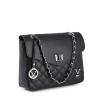 v italia womens quilted leather crossbody shoulder bag with chain strap black Black quilted handbag with chain strap