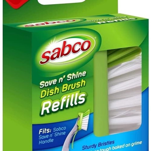 v563 9310205620530 202506241240 00.jpg Sabco dish brush refills, two-pack, sturdy bristles.