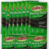 Sabco heavy duty latex gloves packaging