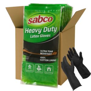 Sabco heavy duty latex gloves box