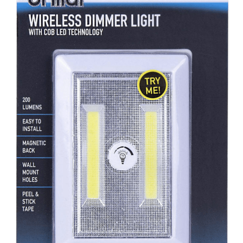 Wireless dimmer light, easy install, COB LED.