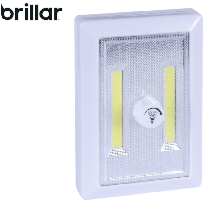 brillar wireless dimmer light with cob led technology white Brillar LED wall light with dimmer switch