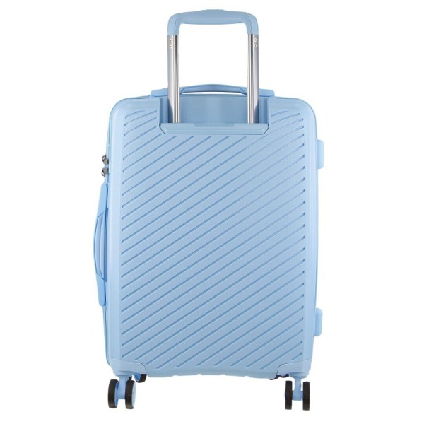 pierre cardin inspired milleni luggage bag large in blue + free milleni waist bag Light blue suitcase with wheels and handle