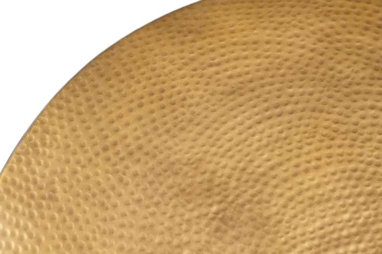 Close-up of a textured brass surface