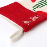 Red Christmas stocking with candy cane decorations
