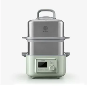 Buydeem multi-function food steamer with digital controls.