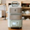 buydeem double tier 10l electric one touch digital multifunctional food steamer BUYDEEM 10L Digital Food Steamer with Double Tier Design