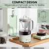 buydeem mini multi function tea/coffee maker k32 600ml Compact travel coffee maker with measurements.